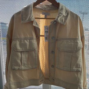 Oversized Jean Jacket (Cream/White), Women's M